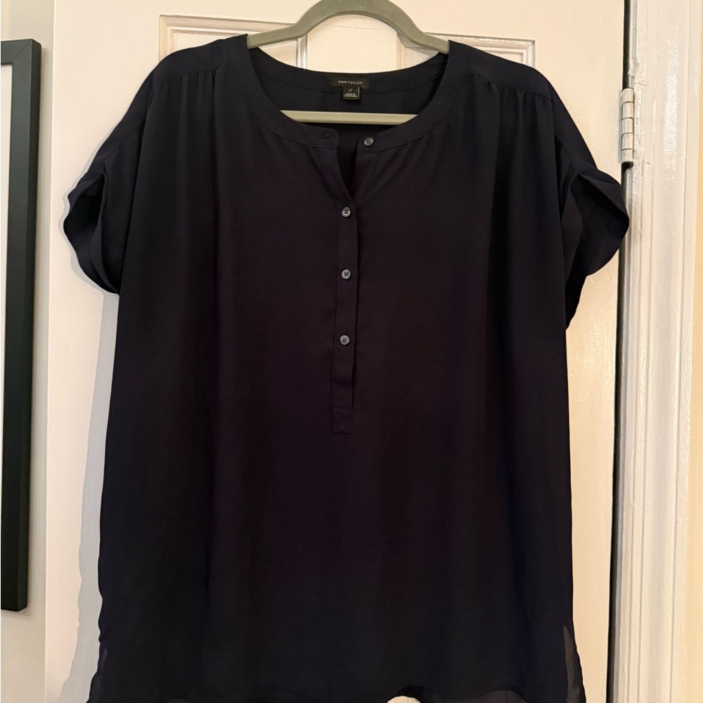 Ann Taylor Drop Shoulder Popover Top